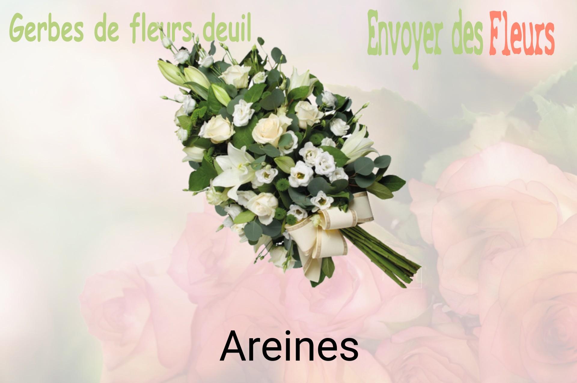 Gerbe de fleurs de deuil livrée à Areines